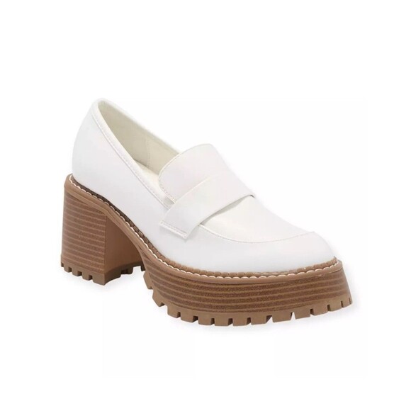 New MIA White Platform Dalilah Lug Sole Funky Chunky Loafers Women’s Size 6 - Picture 1 of 15